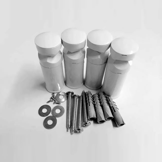  Replacement Towel Rail Radiator Brackets New Heated Wall Fixing Mounting Set Flat or Curved - White