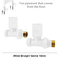 300mm Wide - 400mm High Flat White Heated Towel Rail Radiator 