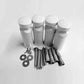Dual Fuel 300 x 400mm Straight White Heated Towel Rail - (incl. Valves + Electric Heating Kit) 